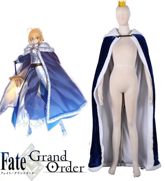 Fate/stay night grand заказ мультфильм аниме сабля Arturia Пендрагон; Обувь для костюмированной вечеринки; Цвет синий плащ-накидка на Хэллоуин, мужская и женская обувь для косплея «Love Live»; Накидка; Костюм