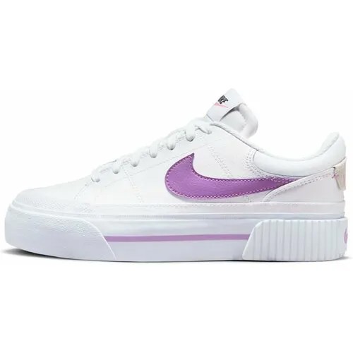 Кеды NIKE Court Legacy Lift, полнота F (EU)/ на среднюю стопу, размер 5 US, белый