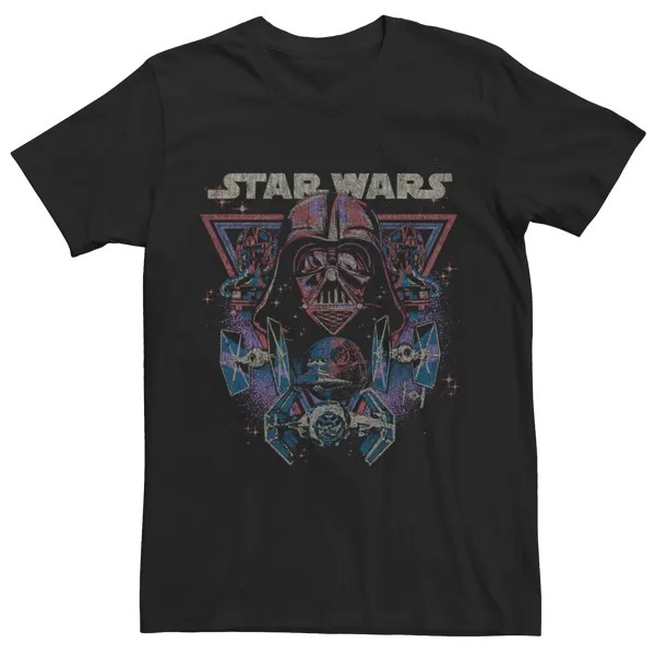 Мужская футболка Darth Vader Tie Fighters Dark Side Star Wars, черный