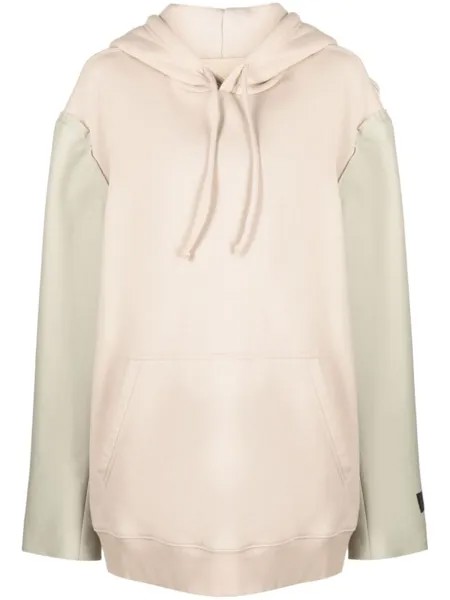 MM6 Maison Margiela худи со вставками, нейтральный цвет