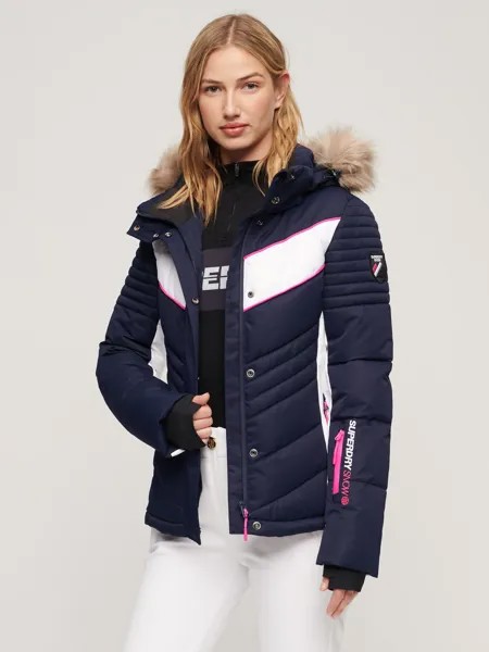 Женская куртка-пуховик Ski Luxe Superdry, рич флот