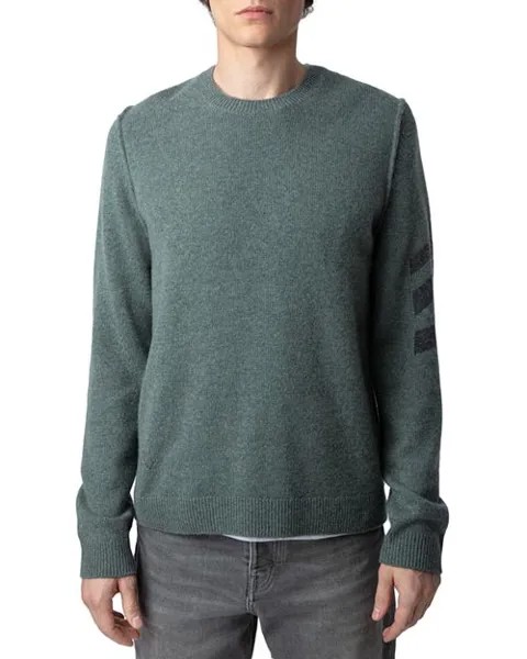 Кашемировый свитер Kennedy с круглым вырезом Zadig & Voltaire, цвет Green