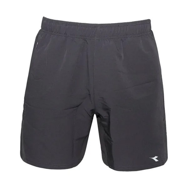 Мужские черные шорты с логотипом Diadora, черный