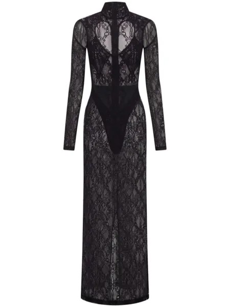 Платье макси с вырезом Dion Lee, черный