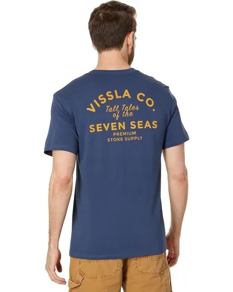 Футболка VISSLA Premium Stoke Premium Short Sleeve Pocket, темно-синий