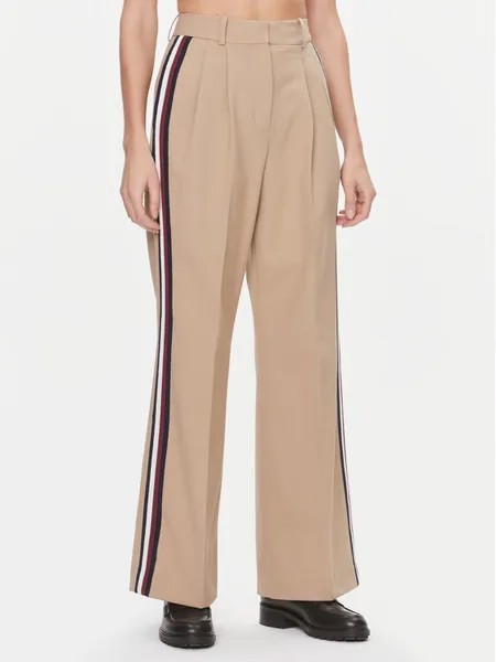 Широкие брюки из ткани Tommy Hilfiger, бежевый