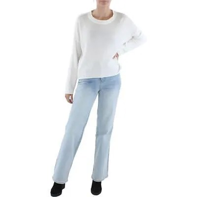 Женская белая вязаная рубашка с круглым вырезом Eileen Fisher, пуловер, топ, блузка XS BHFO 1187
