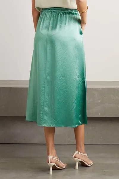 MAX MARA юбка миди Leisure Freda из жатого атласа, бирюзовый