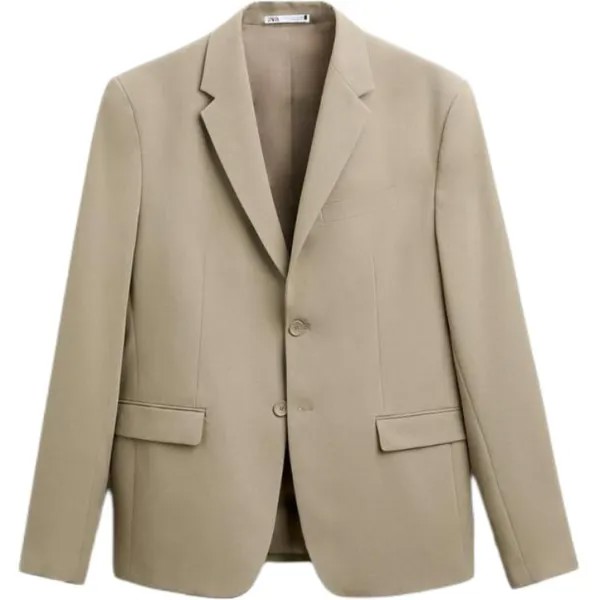 Деловой костюм мужской песочный Zara, цвет Sand