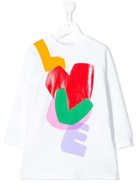 Stella McCartney Kids платье-толстовка с принтом Love