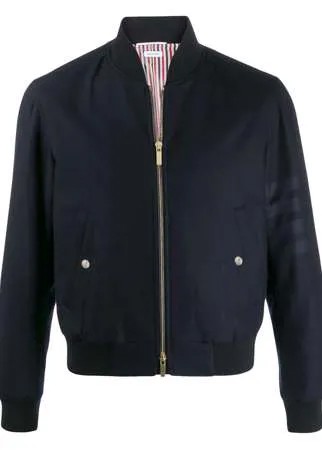 Thom Browne бомбер на молнии с полосками 4-Bar