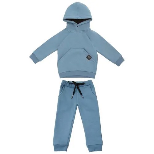 Костюм детский Amarobaby Mono ( худи и брюки), футер 360гр с начесом, коричневый, размер 98