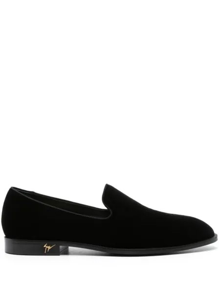 Giuseppe Zanotti бархатные слиперы Rudolph, черный