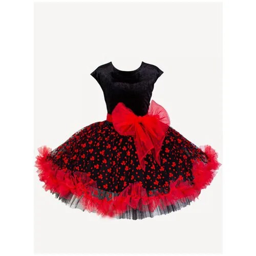 Нарядное платье для девочки Красотка Красный 116