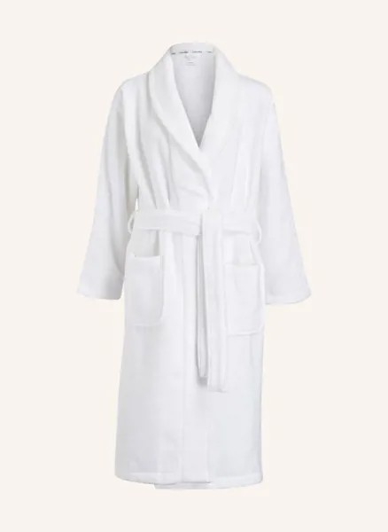 Халат женский Calvin Klein 1000791937 белый M/L (доставка из-за рубежа)