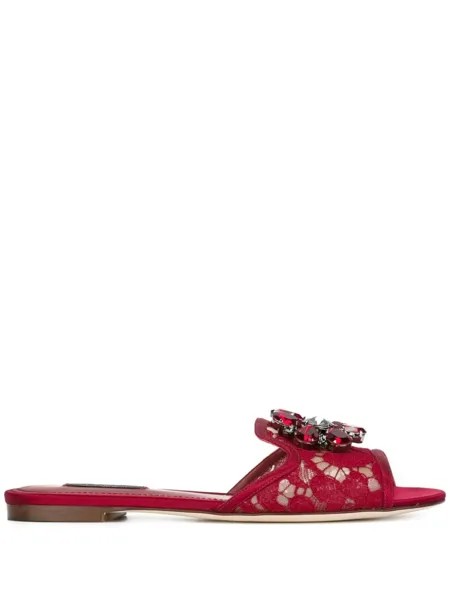 Dolce & Gabbana шлепанцы 'Bianca', красный