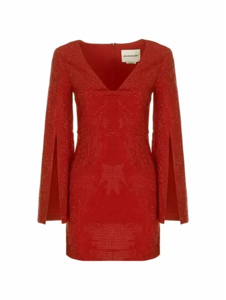 Платье мини со стразами Roland Mouret, красный