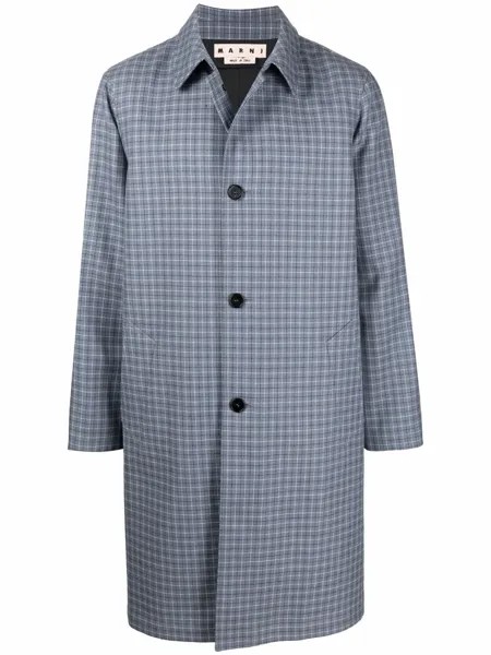 Marni check single-breasted coat