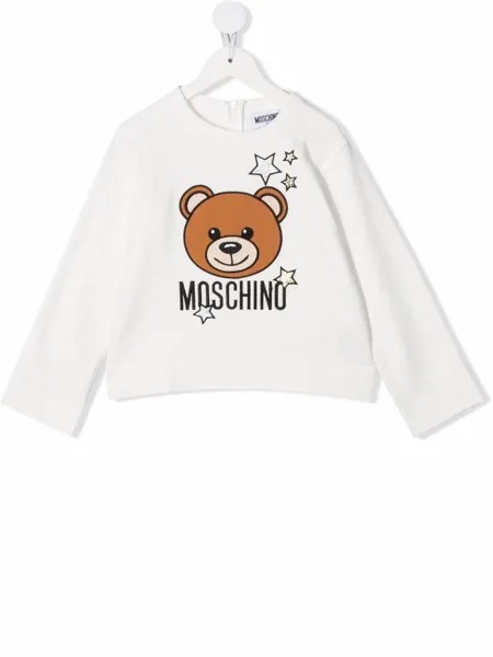 Moschino Kids толстовка с вышитым логотипом