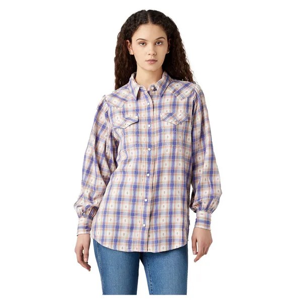 Рубашка с длинным рукавом Wrangler Balloon Slim Fit, фиолетовый