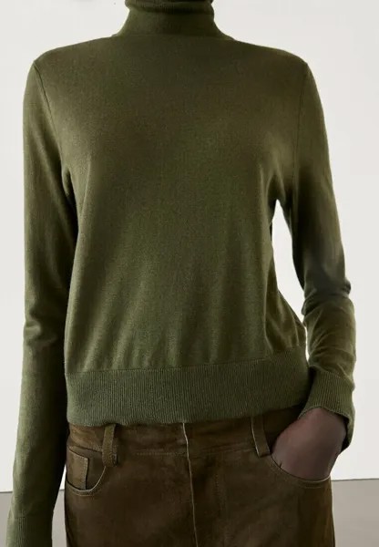 Джемпер HIGH NECK  Massimo Dutti, темно-зеленый