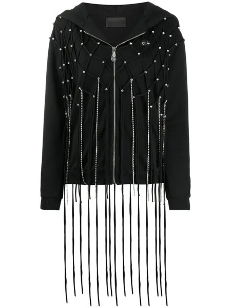 Philipp Plein куртка с бахромой, черный
