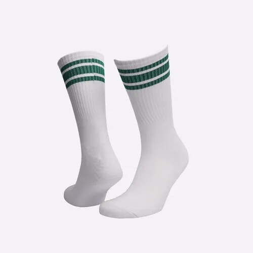 Носки Sneakerhead Striped Sox, размер 42/45, белый, зеленый