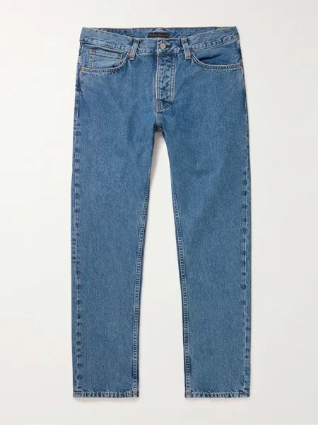 Зауженные органические джинсы Steady Eddie II NUDIE JEANS, синий