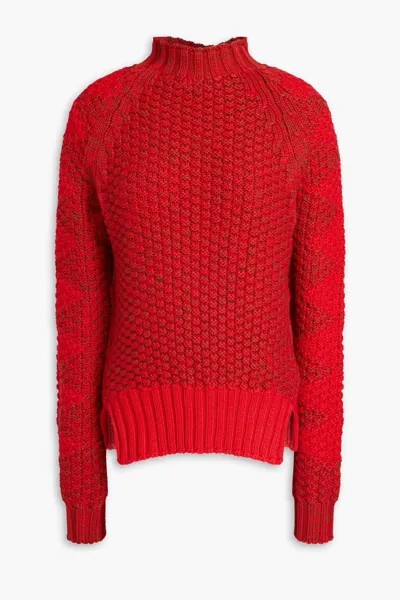 Шерстяной свитер с высоким воротником Victoria Beckham, красный