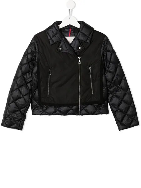 Moncler Enfant пуховик со стегаными вставками