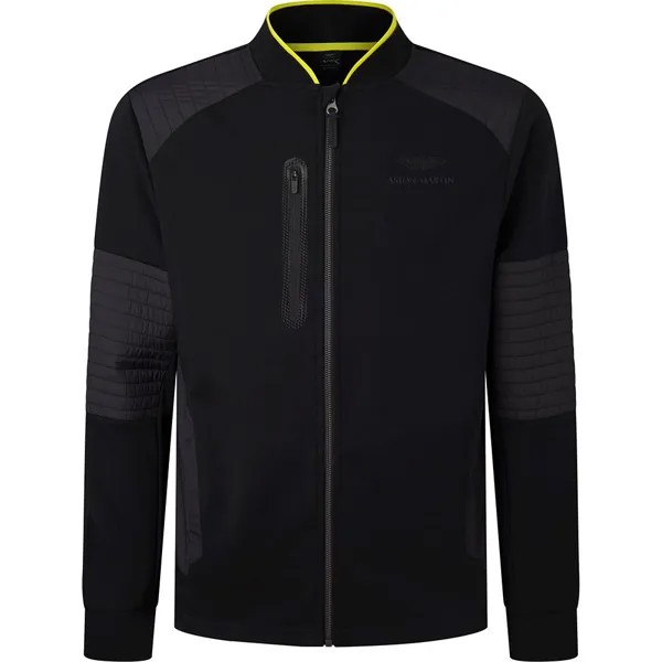 Толстовка Hackett AMR Moto Bomber Full Zip, черный