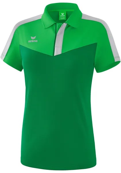 Поло erima Squad, цвет fern green/smaragd/silver grey