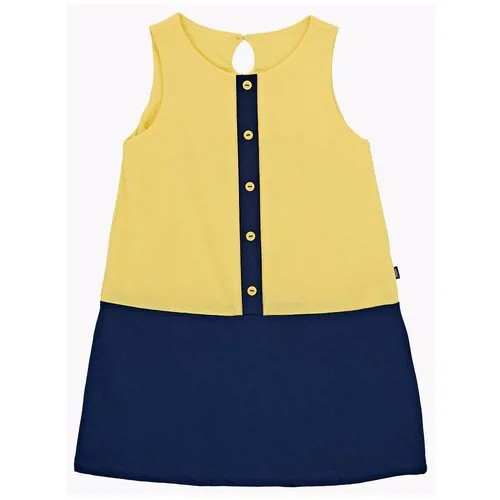 Платье Mini Maxi, размер 92, желтый, синий