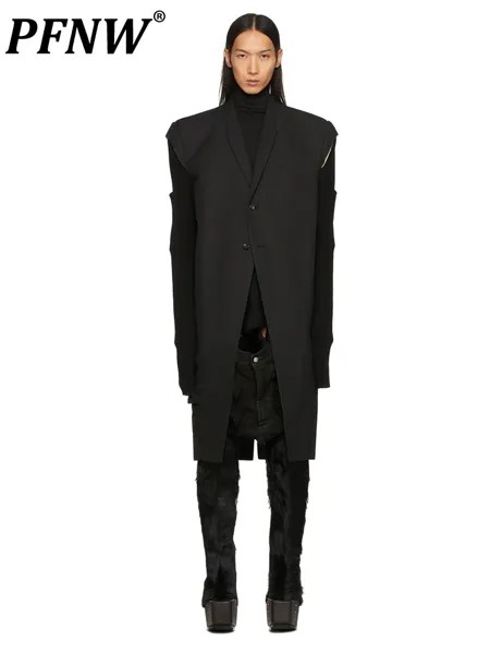PFNW Darkwear стильный красивый жилет, модный брендовый повседневный мужской костюм в европейском и американском стиле, жилет без рукавов 12A4112
