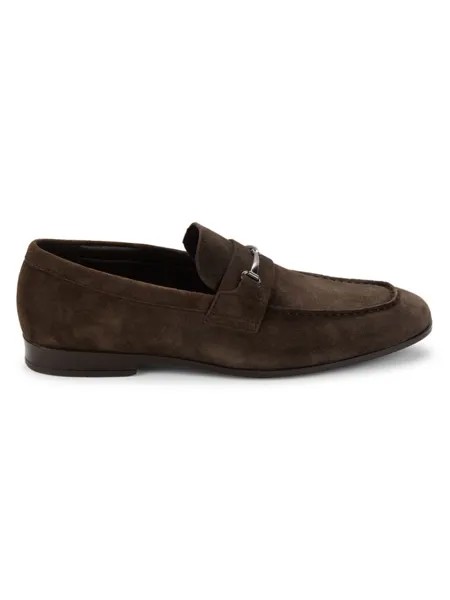 Кожаные лоферы Norris Marc Fisher Ltd, цвет Dark Brown Suede