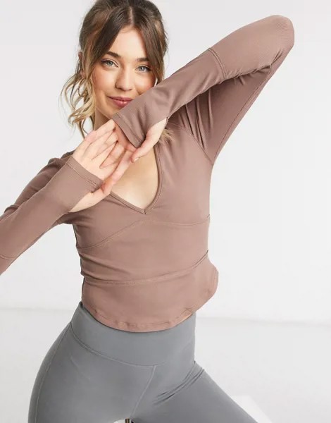 Темно-розовый лонгслив Free People Movement