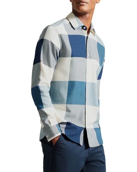 Рубашка в крупную клетку Neetly Ted Baker, цвет Blue