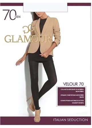 Колготки Glamour Velour 70 den, размер 2-S, cappuccino (коричневый)