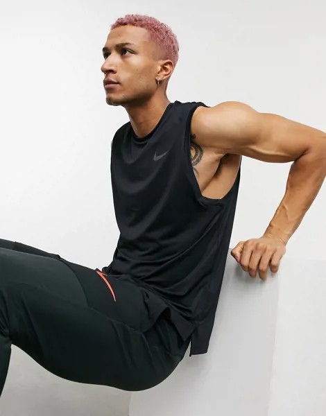 Черная майка Nike Training Hyper Dry-Черный цвет