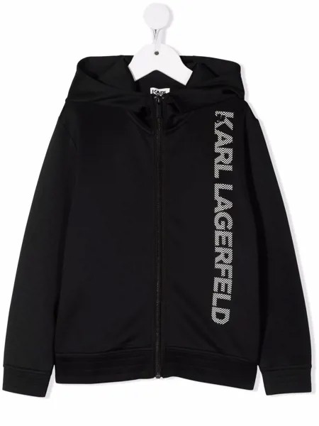 Karl Lagerfeld Kids куртка с капюшоном и логотипом