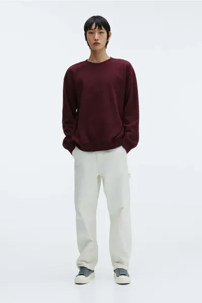 Толстовка свободного кроя H&M, бордовый