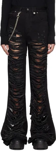 Черные рваные джинсы Egonlab