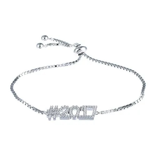 Браслет с фианитами из серебра SB28041-BT-001-WG JV, средний вес изделия 6.22 гр., длина 18 см.