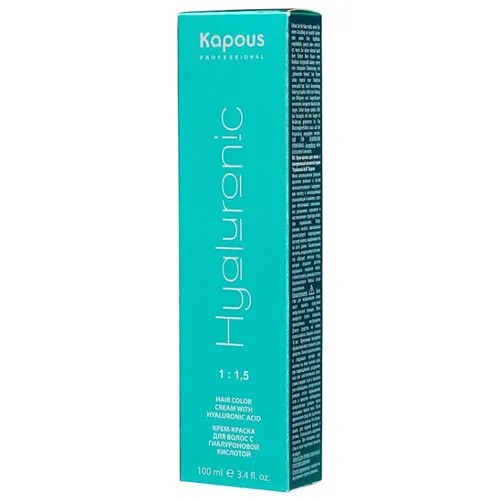 Kapous Professional Hyaluronic Acid Крем-краска для волос с гиалуроновой кислотой, 100 мл, 9.0, Очень светлый блондин
