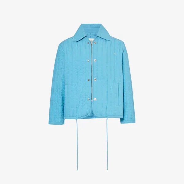 Стеганая куртка из хлопка с декором в виде поппера Craig Green, синий