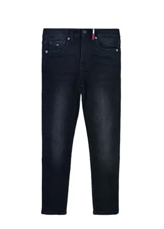 Черные утепленные джинсы slim fit Tommy Hilfiger детские