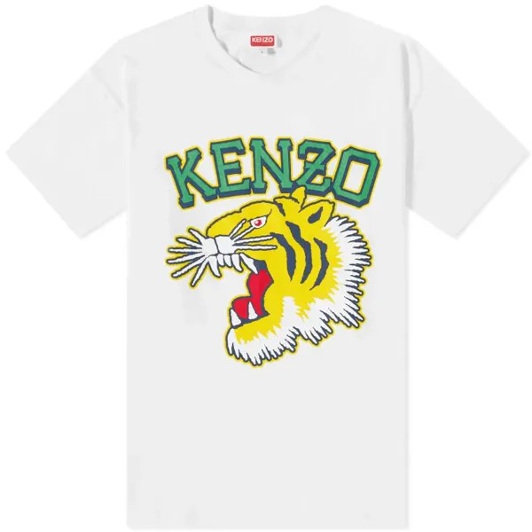 Футболка Kenzo Large Varsity, белый/желтый/зеленый