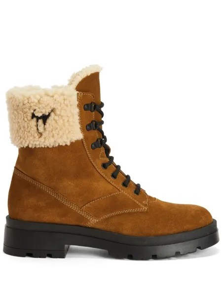 Giuseppe Zanotti ботинки Jaure с логотипом, коричневый