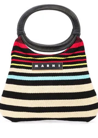 Marni Market сумка-тоут в полоску