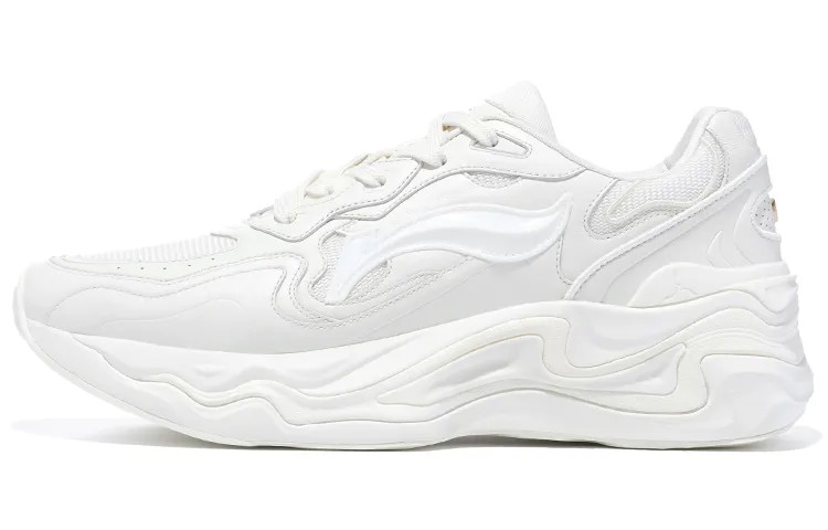 Кроссовки LI-NING 1990 Lava Lifestyle Shoes Women's Low-top Cream White, белый